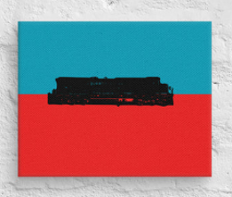 Blue and Red Engine 10" x 8" Horizontal/Landscape Canvas